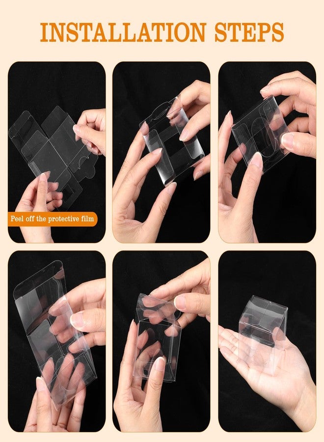 Lemecima 200 Pcs Clear Favor Boxes Transparent Plastic Gift Box Pet Treat Boxes Party Favor Containers for Packaging Cube Macaron Candy Birthday Wedding Party Baby Shower(2 x 2 x 2 Inch) - Image 3
